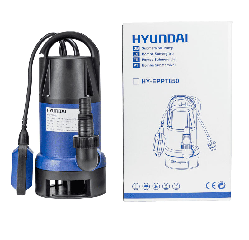 BOMBA SUMERGIBLE HYUNDAI HY-EPPT850 850W AGUAS CARGADAS 13800 L/H