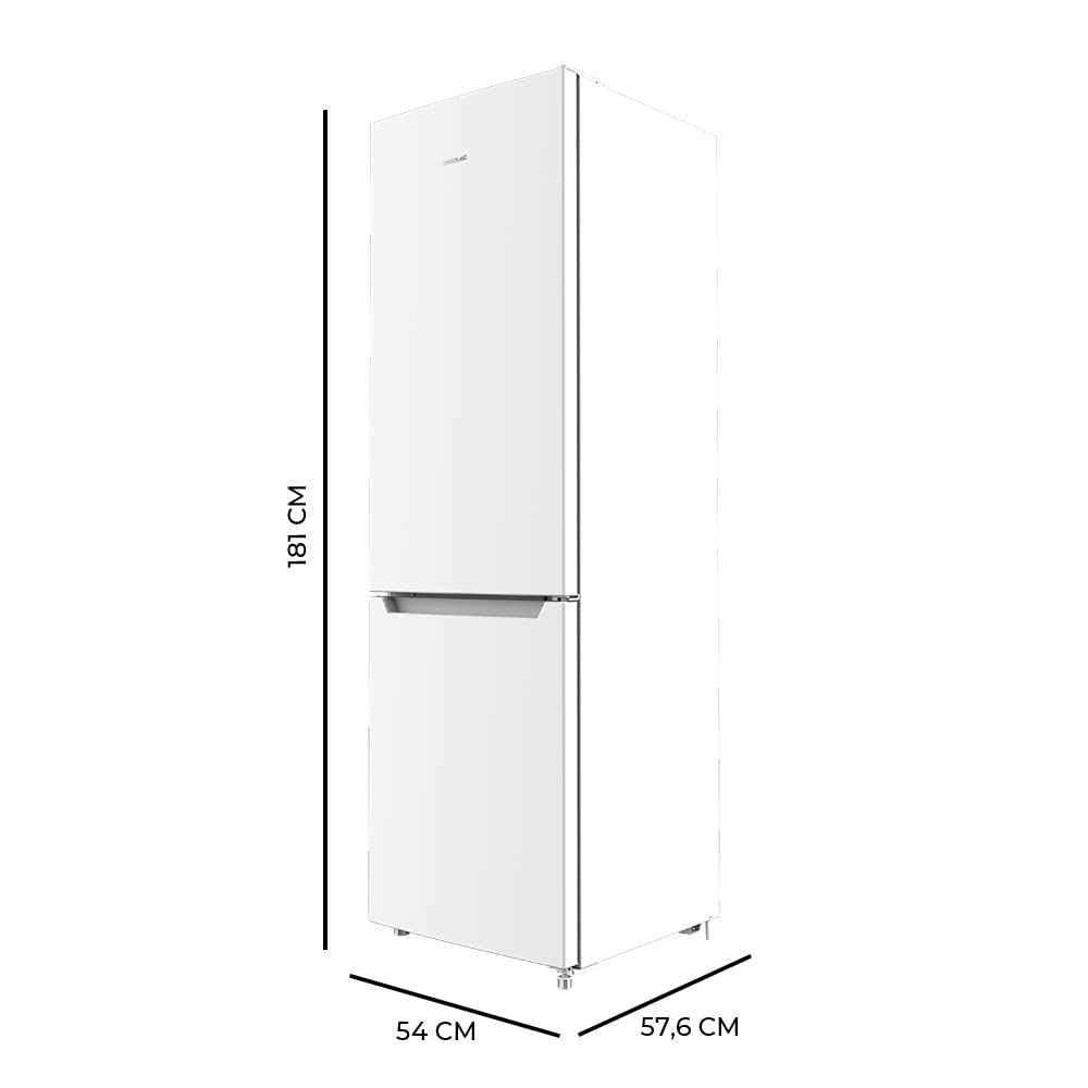 Cecotec Frigorífico Combi 250L No Frost, 181cm, 55cm Ancho, Bajo Consumo, Blanco
