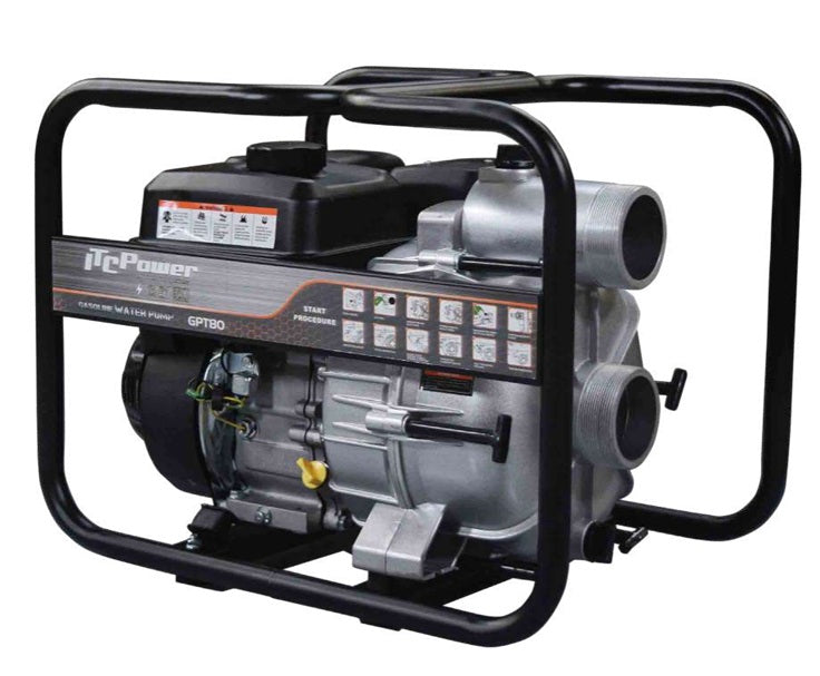 MOTOBOMBA ITCPOWER GTP80 GASOLINA CARGADA 45000L/H