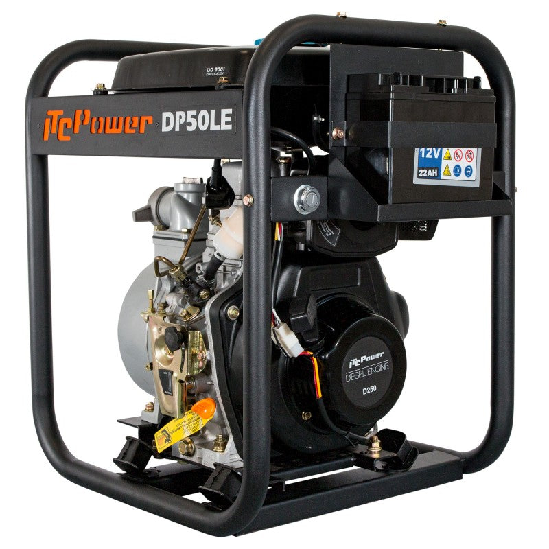 MOTOBOMBA ITCPOWER DP50LE DIESEL 6,0HP 43600 L/H