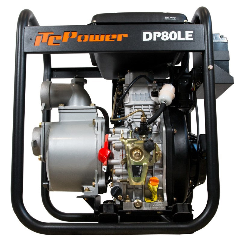 MOTOBOMBA ITCPOWER DP80LE DIESEL 6,0HP 61600 L/H