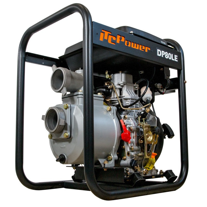 MOTOBOMBA ITCPOWER DP80LE DIESEL 6,0HP 61600 L/H