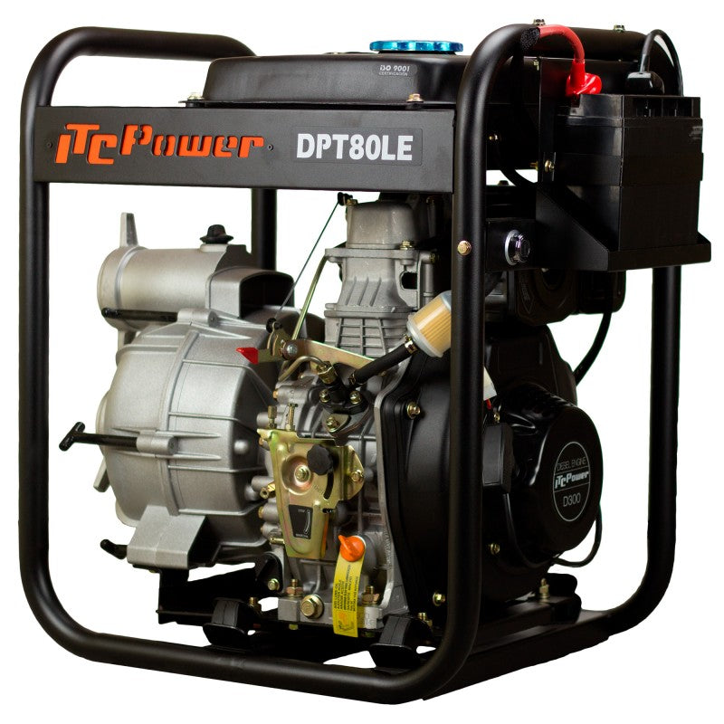 MOTOBOMBA ITCPOWER DPT80LE DIESEL AGUAS CARGADAS 67000 L/H